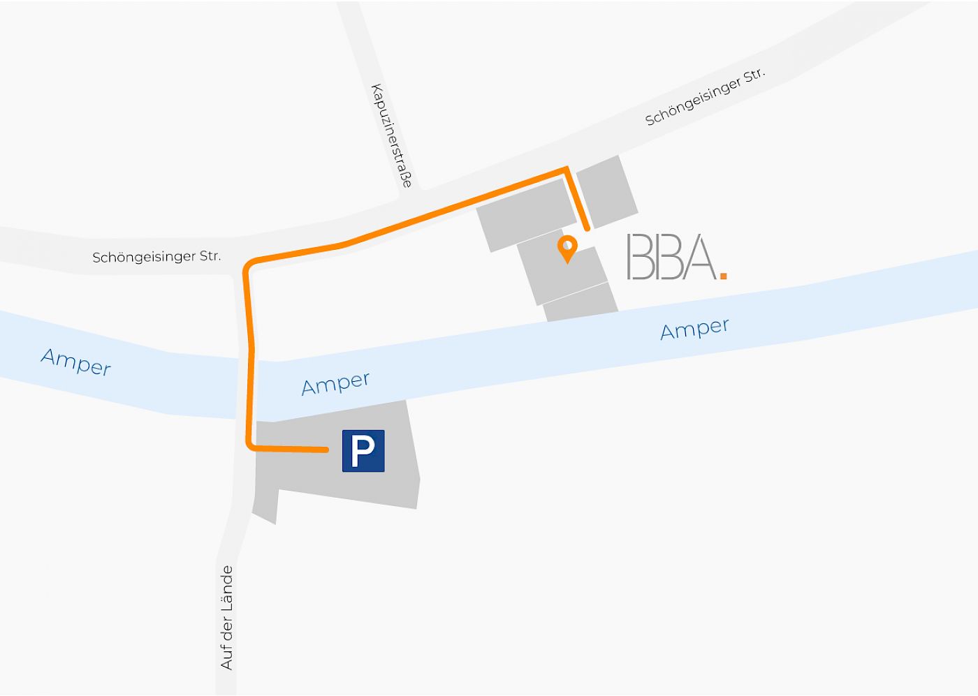 Anfahrtsskizze Batzer Brandmayr Architekten